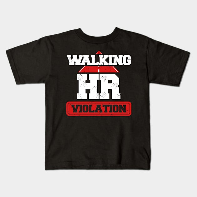 Walking HR Violation ~ Funny Politically Incorrect Kids T-Shirt by Clawmarks